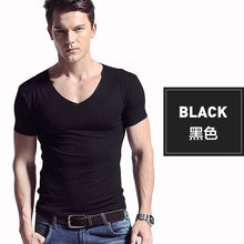 Load image into Gallery viewer, 2019 New Mens Pure Color Traceless Neck T-Shirt