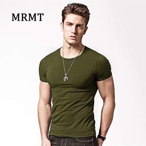 Tight cultivate one's morality t-shirts v-neck collar pure color T-shirt