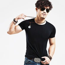 Load image into Gallery viewer, Men Pure Color O-Neck T-Shirt