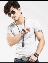 Load image into Gallery viewer, Men Pure Color O-Neck T-Shirt